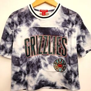 90's  Women's Tie-Dye Cropped T-Shirt - Vancouver Grizzlies (Small)